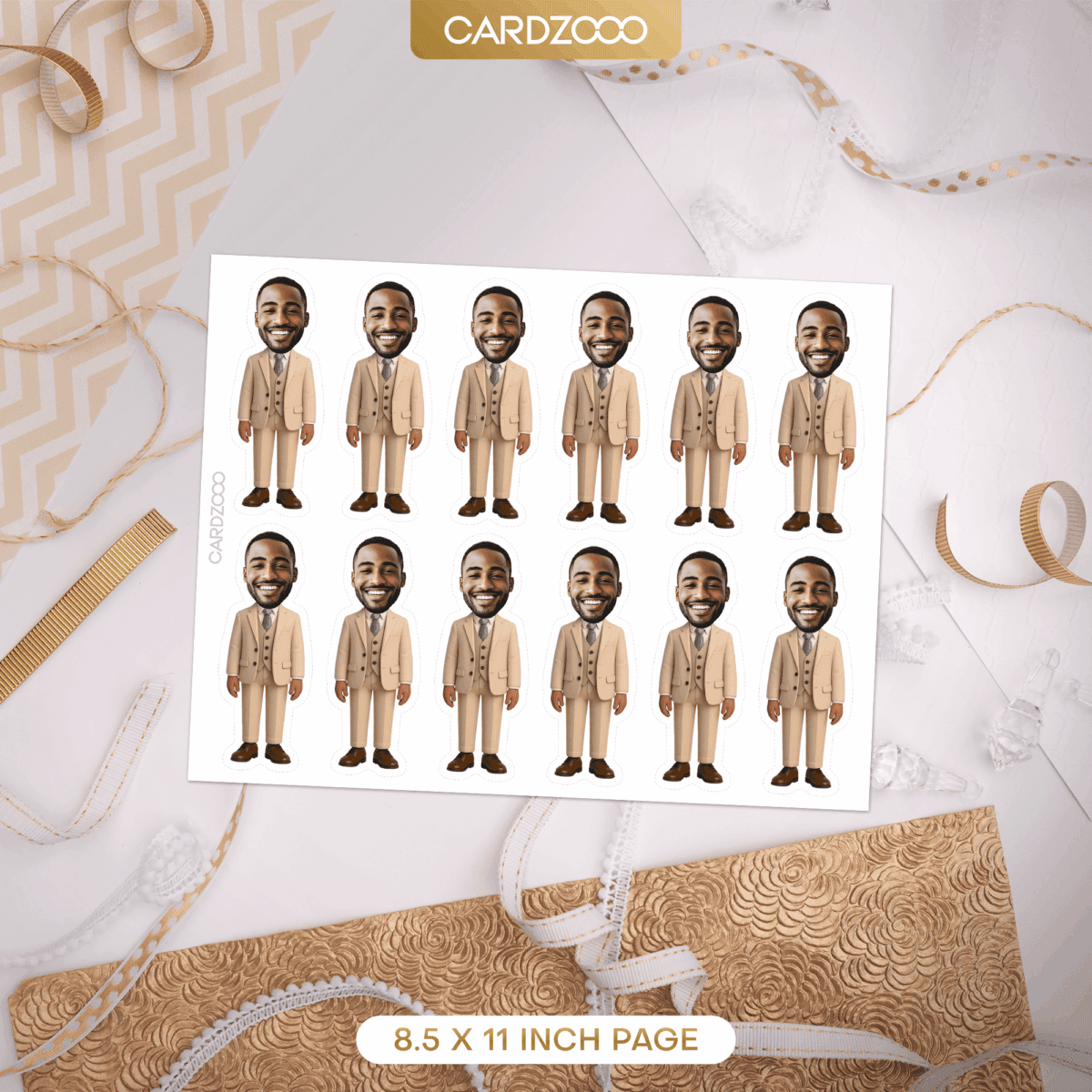 Tan Suit Wedding Outfit 2